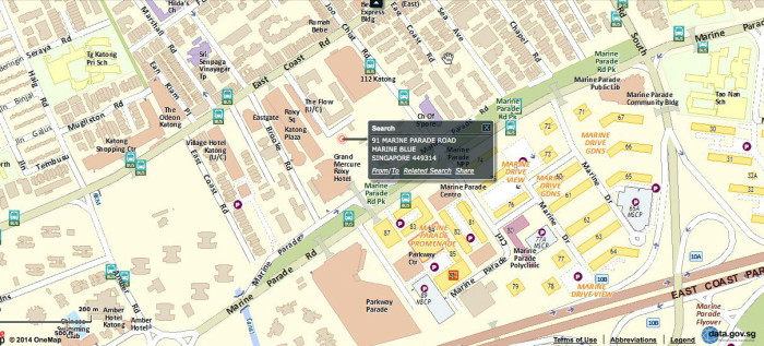Marine Blue Location Map